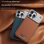 Protective Apple iPhone Back Cover - Aroma Perfume Leather & Metal iPhone Case - Style 3