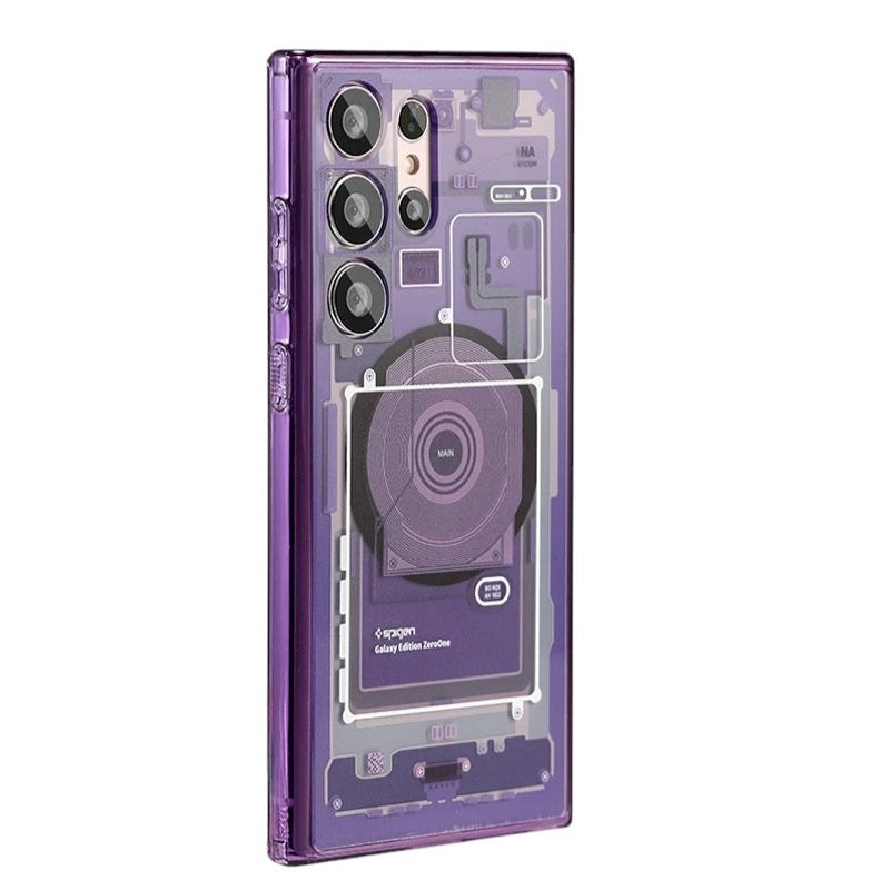 Samsung Galaxy S24 Ultra Zero One Hybrid Machine Shockproof Case - Purple Mobile Case by CoverMeUp - Style 2