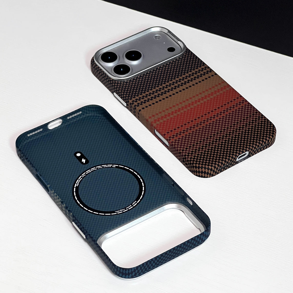 KVZV WOVEN COLOR PATTERN CARBON CASE FOR IPHONE