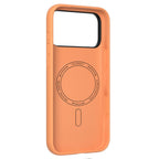 Protective Apple iPhone Back Cover - iPhone 17 Pro Case | YOUNGKIT Gel Creme Liquid Silicon Camera Stand Series (ORANGE) - Style 5