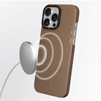 Protective Apple iPhone Back Cover - YOUNGKIT Kevlar 1500D Carbon Fibre Extreme Wing Case for iPhone 16 Pro Max (Desert Titanium) - Style 4
