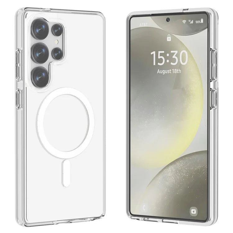 Samsung Galaxy S25 Ultra Clear Back Cover Case with MagSafe - Transparent Mobile Case by CoverMeUp - Style 2