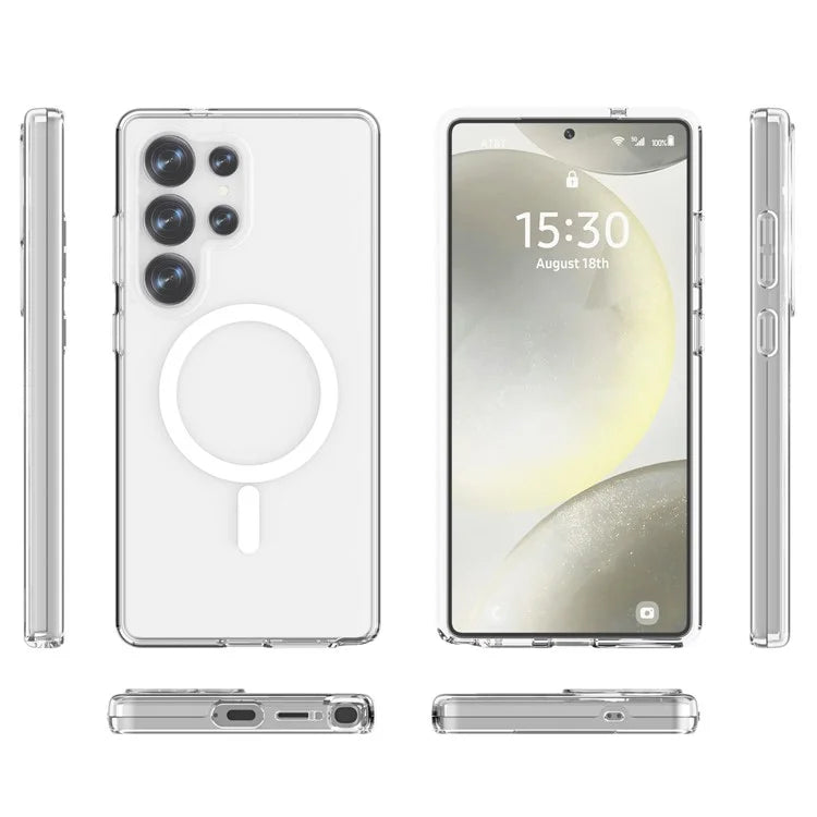 Samsung Galaxy S25 Ultra Clear Back Cover Case with MagSafe - Transparent Mobile Case by CoverMeUp - Style 3