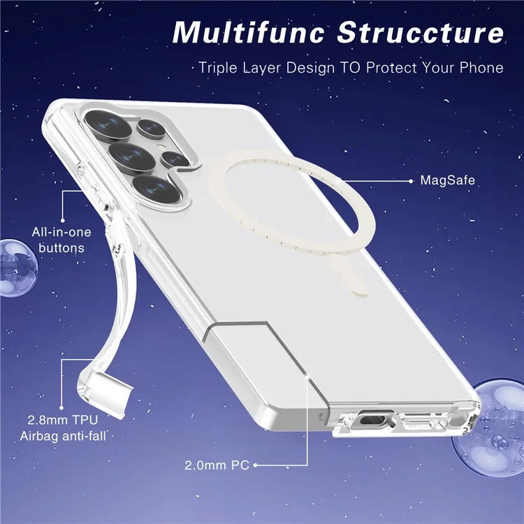 Samsung Galaxy S25 Ultra Clear Back Cover Case with MagSafe - Transparent Mobile Case by CoverMeUp - Style 4
