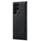 Samsung Galaxy S25 Ultra PU Leather PC+TPU Hybrid Phone Shell - Black Mobile Case by CoverMeUp - Style 2