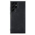 Samsung Galaxy S25 Ultra PU Leather PC+TPU Hybrid Phone Shell - Black Mobile Case by CoverMeUp