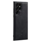 Samsung Galaxy S25 Ultra PU Leather PC+TPU Hybrid Phone Shell - Black Mobile Case by CoverMeUp - Style 3