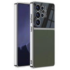 Samsung Galaxy S25 Ultra GKK Half Leather & Shine Soft Shell PC Case Mobile Case by CoverMeUp - Style 5