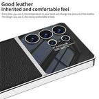 Samsung Galaxy S25 Ultra GKK Half Leather & Shine Soft Shell PC Case Mobile Case by CoverMeUp - Style 6