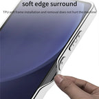 Samsung Galaxy S25 Ultra GKK Half Leather & Shine Soft Shell PC Case Mobile Case by CoverMeUp - Style 8