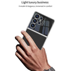 Samsung Galaxy S25 Ultra GKK Half Leather & Shine Soft Shell PC Case Mobile Case by CoverMeUp - Style 9