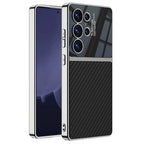 Samsung Galaxy S25 Ultra GKK Half Leather & Shine Soft Shell PC Case Mobile Case by CoverMeUp - Style 4