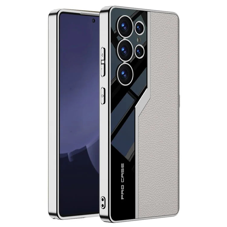 Samsung Galaxy S25 Ultra GKK Vertical Leather Pro Case with Shine Soft Shell Back Cover Mobile Case by CoverMeUp - Style 6