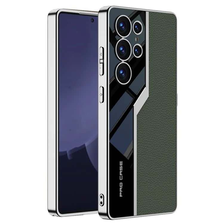 Samsung Galaxy S25 Ultra GKK Vertical Leather Pro Case with Shine Soft Shell Back Cover Mobile Case by CoverMeUp - Style 2