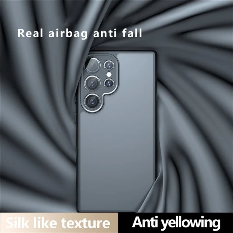 Samsung Galaxy S25 Ultra Drop-Proof TPU + PC Matte Back Phone Cover - Smoke Matte Mobile Case by CoverMeUp - Style 8