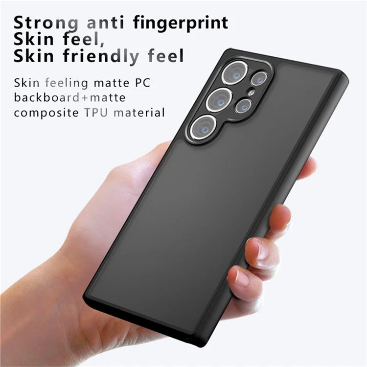 Samsung Galaxy S25 Ultra Drop-Proof TPU + PC Matte Back Phone Cover - Smoke Matte Mobile Case by CoverMeUp - Style 9