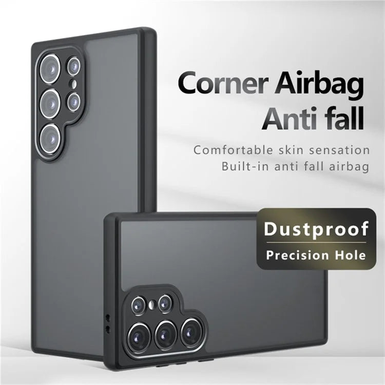 Samsung Galaxy S25 Ultra Drop-Proof TPU + PC Matte Back Phone Cover - Smoke Matte Mobile Case by CoverMeUp - Style 2