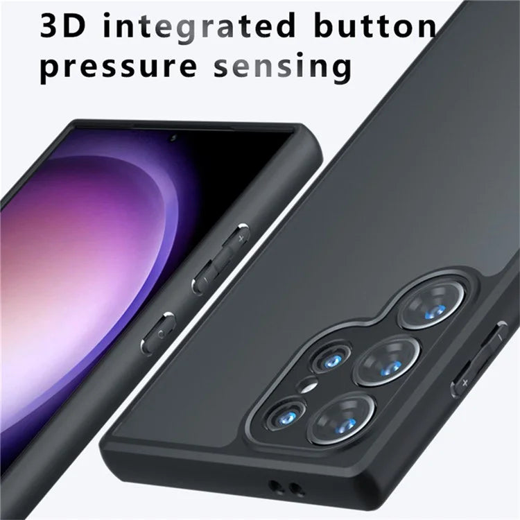 Samsung Galaxy S25 Ultra Drop-Proof TPU + PC Matte Back Phone Cover - Smoke Matte Mobile Case by CoverMeUp - Style 5