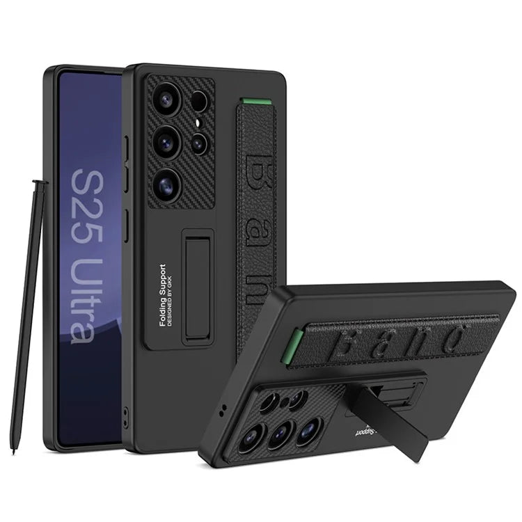 Samsung Galaxy S25 Ultra GKK Hard Shell PC Case with Wrist Band & Kickstand Mobile Case by CoverMeUp