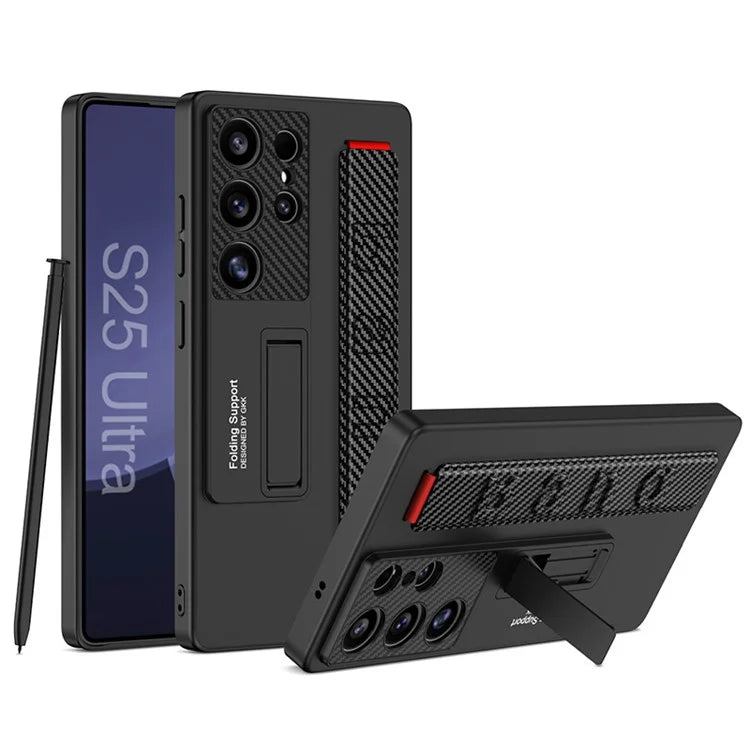 Samsung Galaxy S25 Ultra GKK Hard Shell PC Case with Wrist Band & Kickstand Mobile Case by CoverMeUp - Style 5