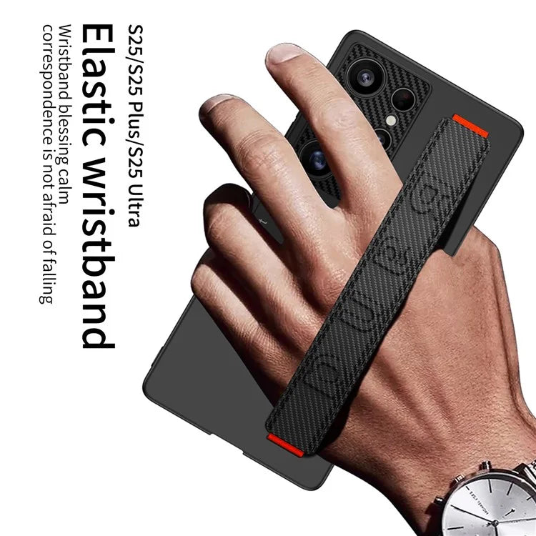 Samsung Galaxy S25 Ultra GKK Hard Shell PC Case with Wrist Band & Kickstand Mobile Case by CoverMeUp - Style 9