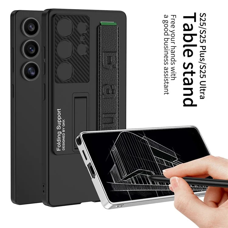 Samsung Galaxy S25 Ultra GKK Hard Shell PC Case with Wrist Band & Kickstand Mobile Case by CoverMeUp - Style 10