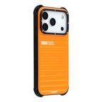 Protective Apple iPhone Back Cover - YOUNGKIT Suitcase Textured Luggage Series Magsafe Case for iPhone 17 Pro (Orange) - Style 2