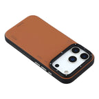 YOUNGKIT Matte Finish Leather Cover with Magsafe for iPhone 17 Pro Max (Tan Brown)