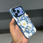 ONE GIF FLORAL EMPRESS EDITION MAGSAFE CASE - BLUE WHITE ( No. 4052 )
