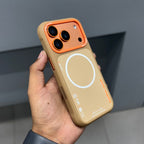 Nimmy Premium Embroidered Leather Case - NIMMY MAGSAFE CASE - BROWN ORANGE ( No. 2543 ) - Style 3