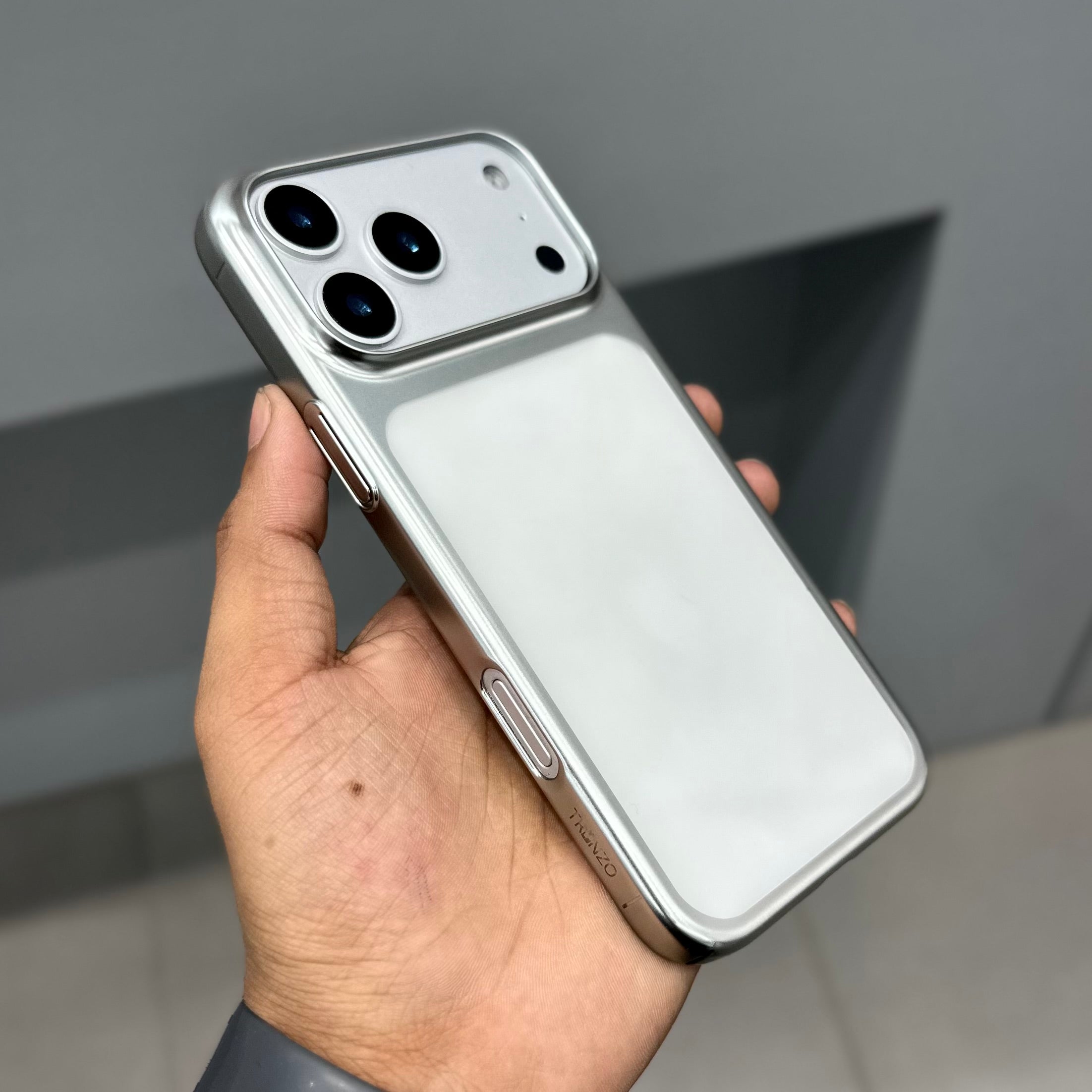 TRANZO SHIELD PRO CASE - WHITE (SILVER) ( No. 2841 ) Mobile Case by CoverMeUp - Style 3
