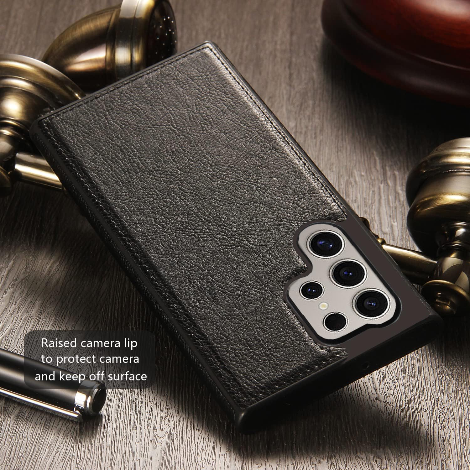 Samsung Galaxy S24 Ultra Leather Case Mobile Case by CoverMeUp - Style 11