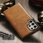Samsung Galaxy S24 Ultra Leather Case Mobile Case by CoverMeUp - Style 8