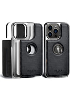 Protective Apple iPhone Back Cover - PULOKA iPhone Electroplated TPU Leather Back Case | Slim Logo Cut Bumper Cover Designed for Apple iPhone  - Brown - Style 5