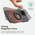 PITAKA MagSafe Phone Grip, 360 Degree Rotation Magnetic Phone Ring