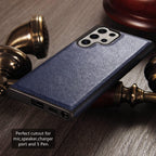Samsung Galaxy S24 Ultra Leather Case Mobile Case by CoverMeUp - Style 9