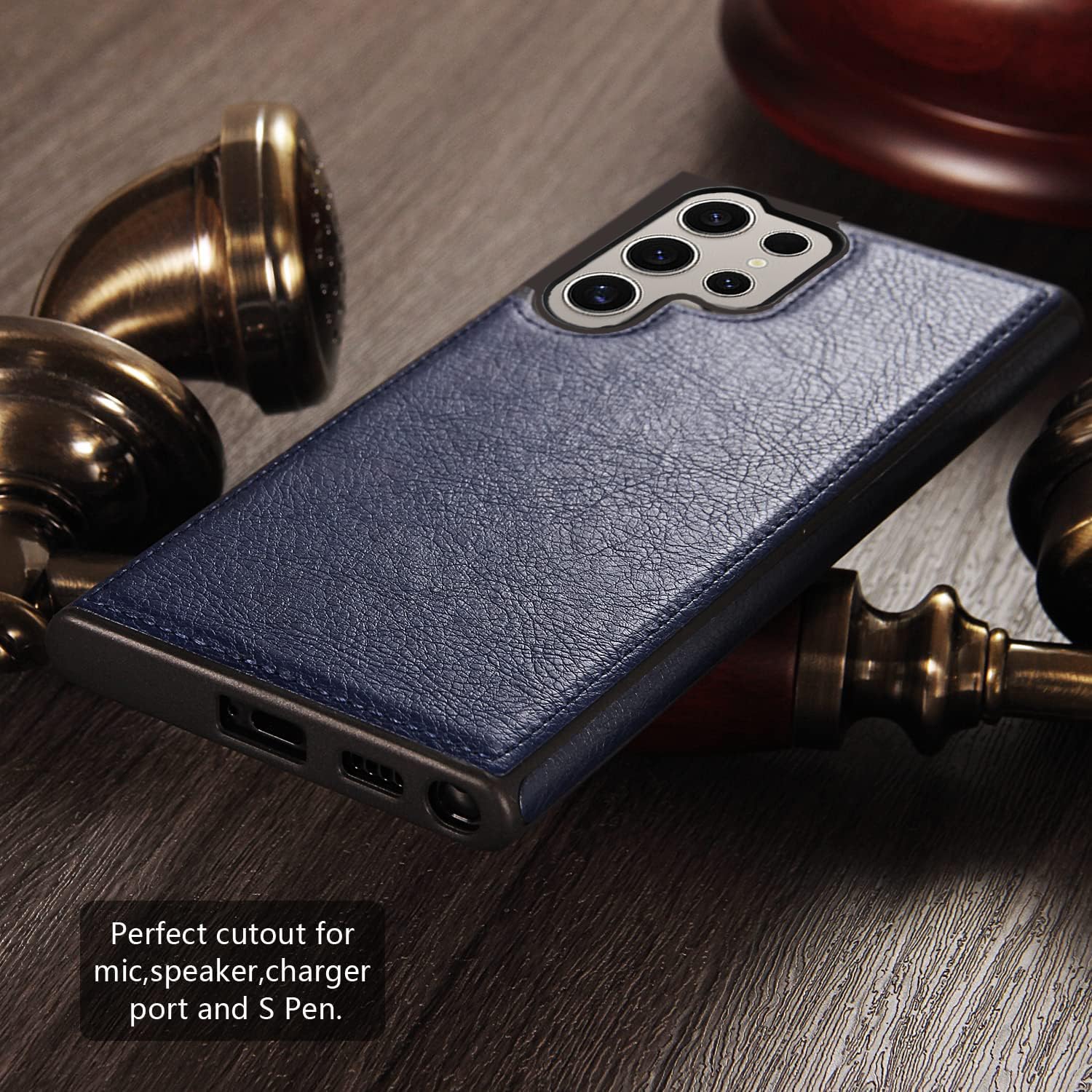 Samsung Galaxy S24 Ultra Leather Case Mobile Case by CoverMeUp - Style 9