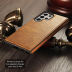 Samsung Galaxy S24 Ultra Leather Case Mobile Case by CoverMeUp - Style 6