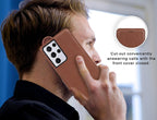 Samsung Galaxy S25 Ultra Shockproof Leather Flip Case Cover - Brown Mobile Case by CoverMeUp - Style 3