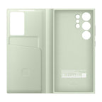 Samsung Galaxy S24 Ultra Smart View Window Flip Wallet Case with Control - Light Green Mobile Case by CoverMeUp - Style 5