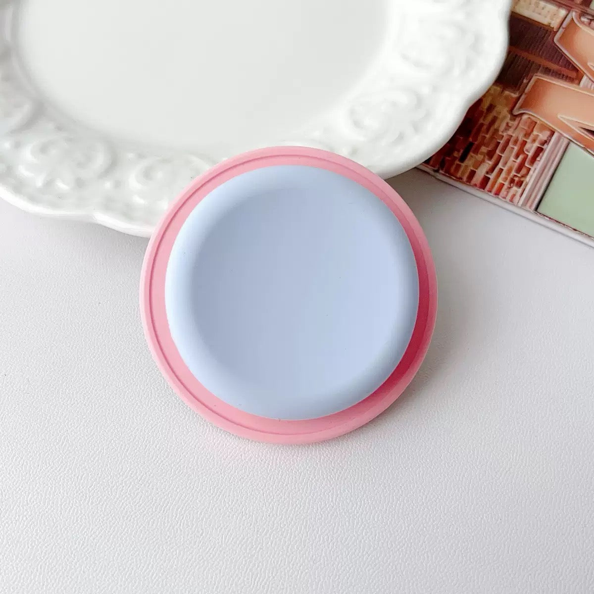 Plain Silicon Magsafe Pop Socket (Blue/Pink)