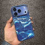 LUXO CARBON MAGSAFE CASE- SEA WAVES PATTERN