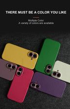 Luxury Real Leather Phone Case with MagSafe (Lychee Pattern) Mobile Case by CoverMeUp - Style 41