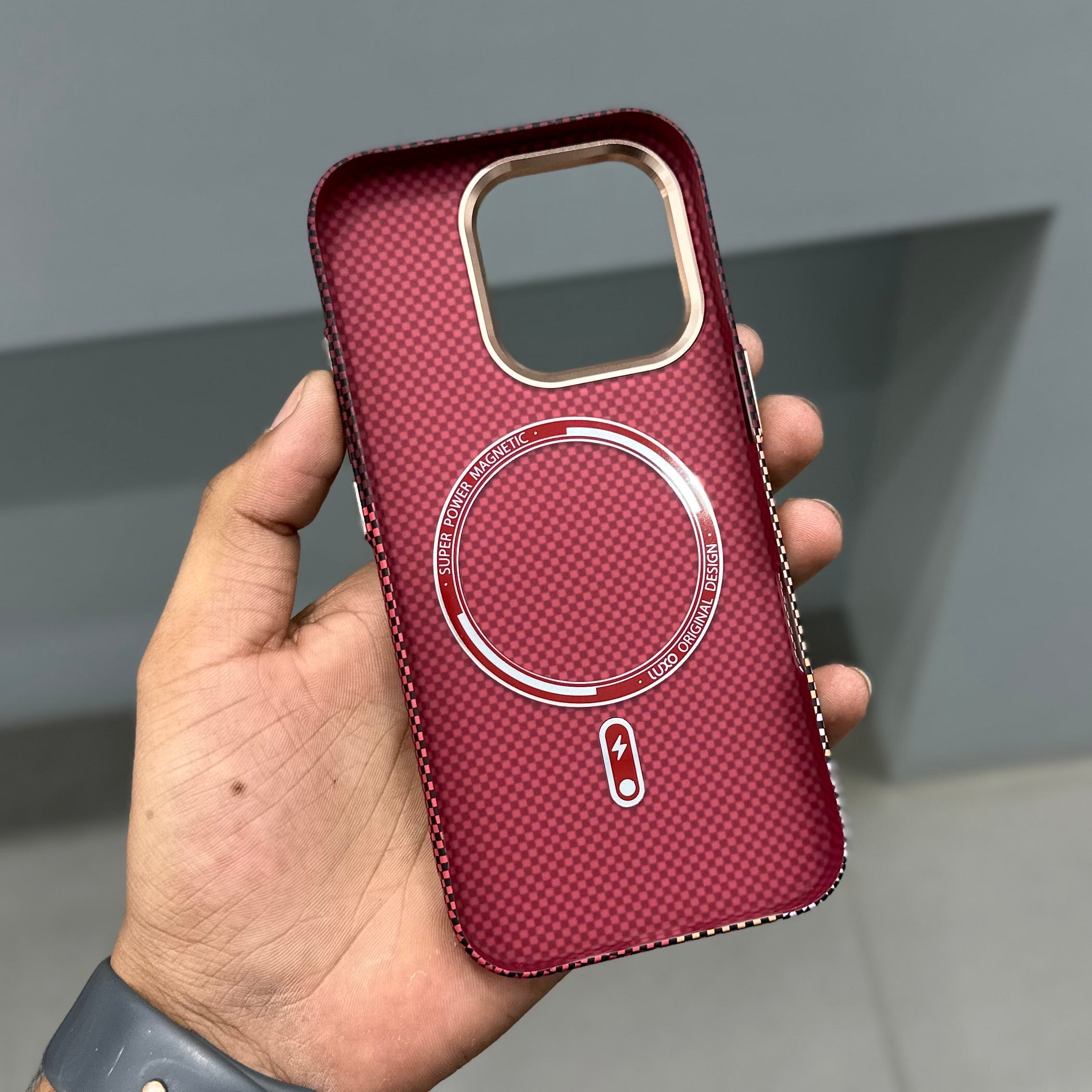 LUXO MAGSAFE CASE - COPPER CHECK ( No. 3585 )