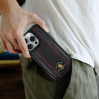 Protective Apple iPhone Back Cover - Santa Barbara Polo Raquet Club Barton Series for iPhone 16(Black/Red) - Style 2