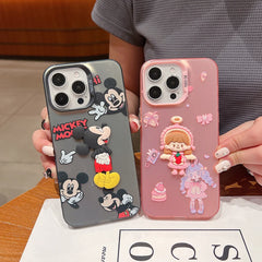 Colorful Printed and 3D Embossed Cartoon Phone Case