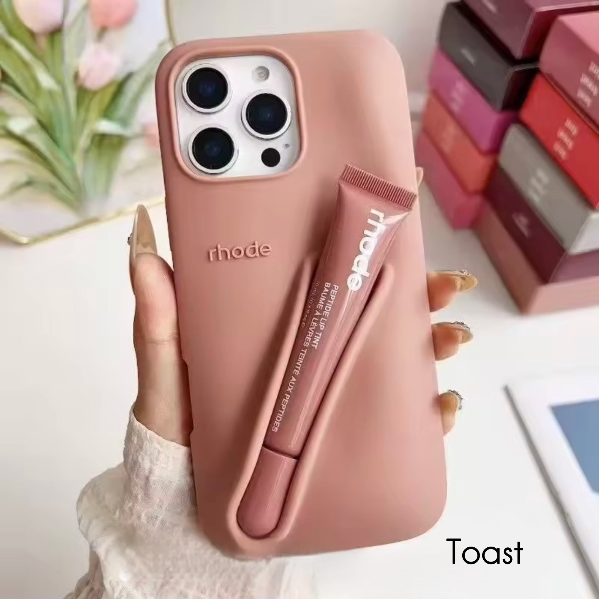 Protective Apple iPhone Back Cover - 3D Silicone iPhone Lip Case with Lip Tint - Style 4