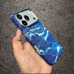 LUXO CARBON MAGSAFE CASE- SEA WAVES PATTERN