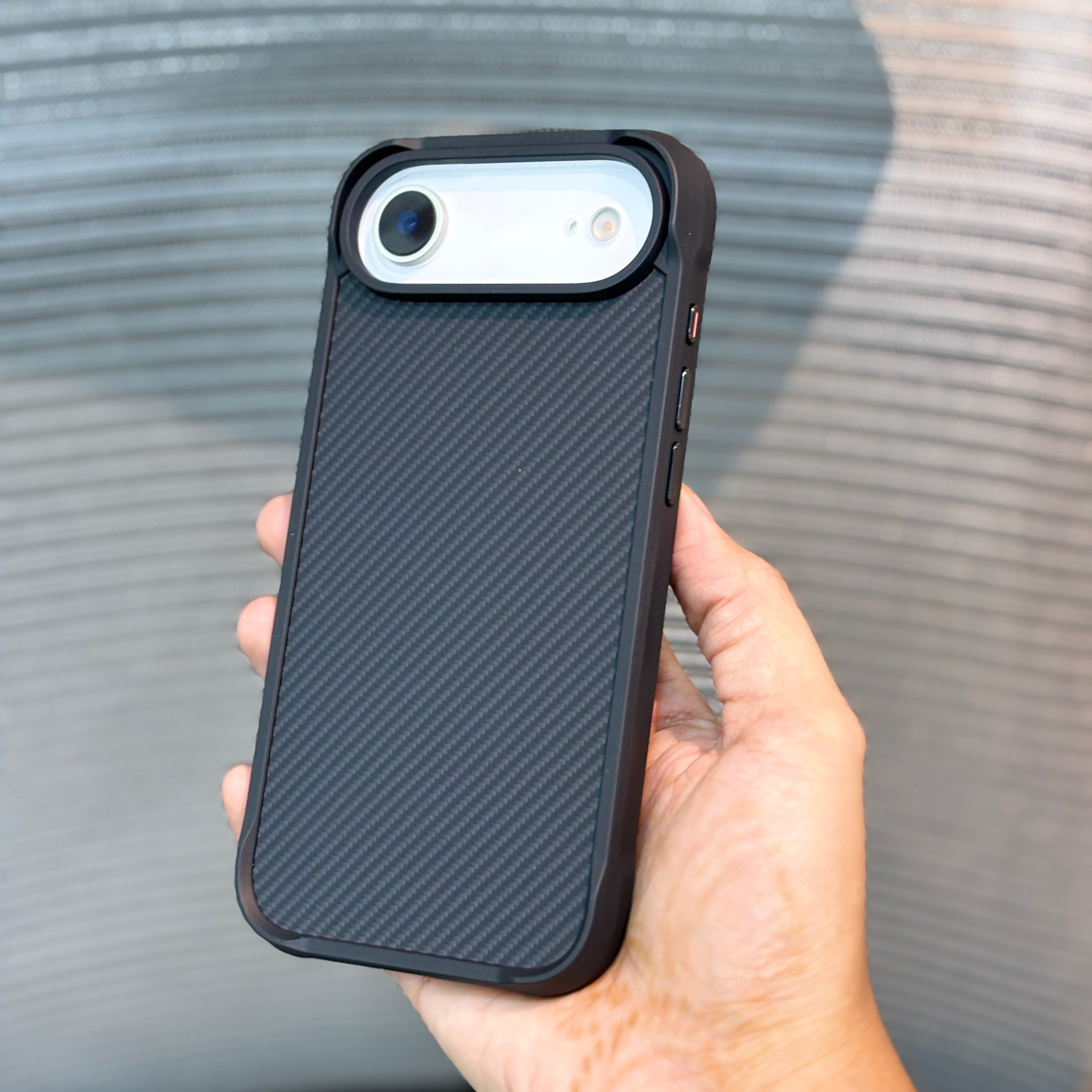 Protective Apple iPhone Back Cover - BlackCarbon MagSafe iPhone Air Case - Style 3
