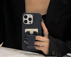 Protective Apple iPhone Back Cover - Silicone Phone Case with Stand for Iphone
